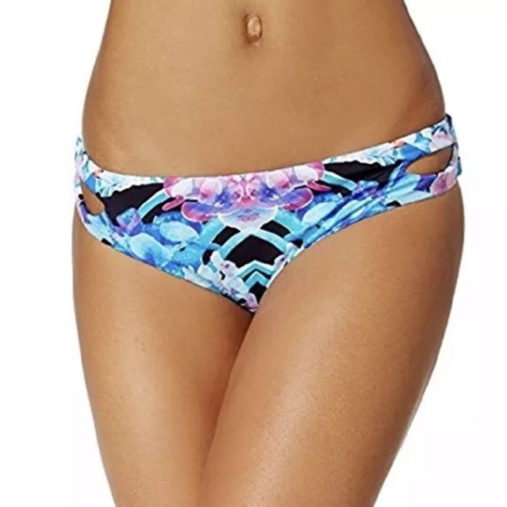Bar III Hot Tropic Keyhole Side Bikini Bottom M